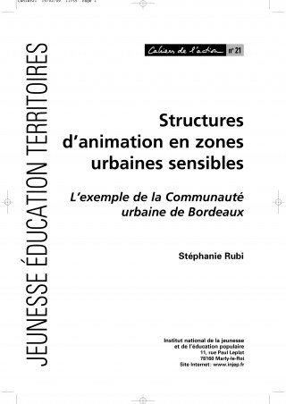 Structures d’animation en zones urbaines sensibles