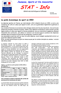 Le poids économique du sport en 2002