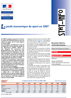 Le poids économique du sport en 2007