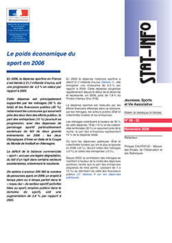 Le poids économique du sport en 2006