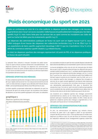 Poids économique du sport en 2021