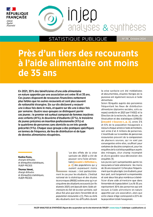 Près d’un tiers des recourants à l’aide alimentaire ont moins de 35 ans