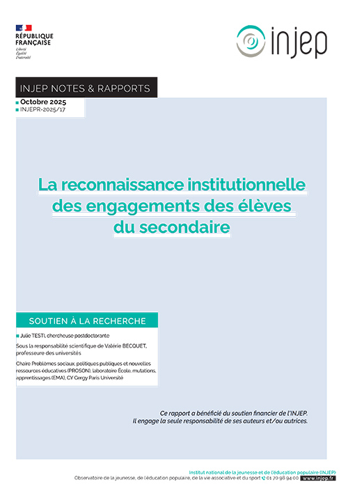 La reconnaissance institutionnelle des engagements des élèves du secondaire